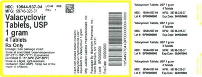 Label 1g 4ct (Label Valacyclovir Tabs 1g Bpi(10544 937 04) Jubilant(59746 325 37) Rev1)